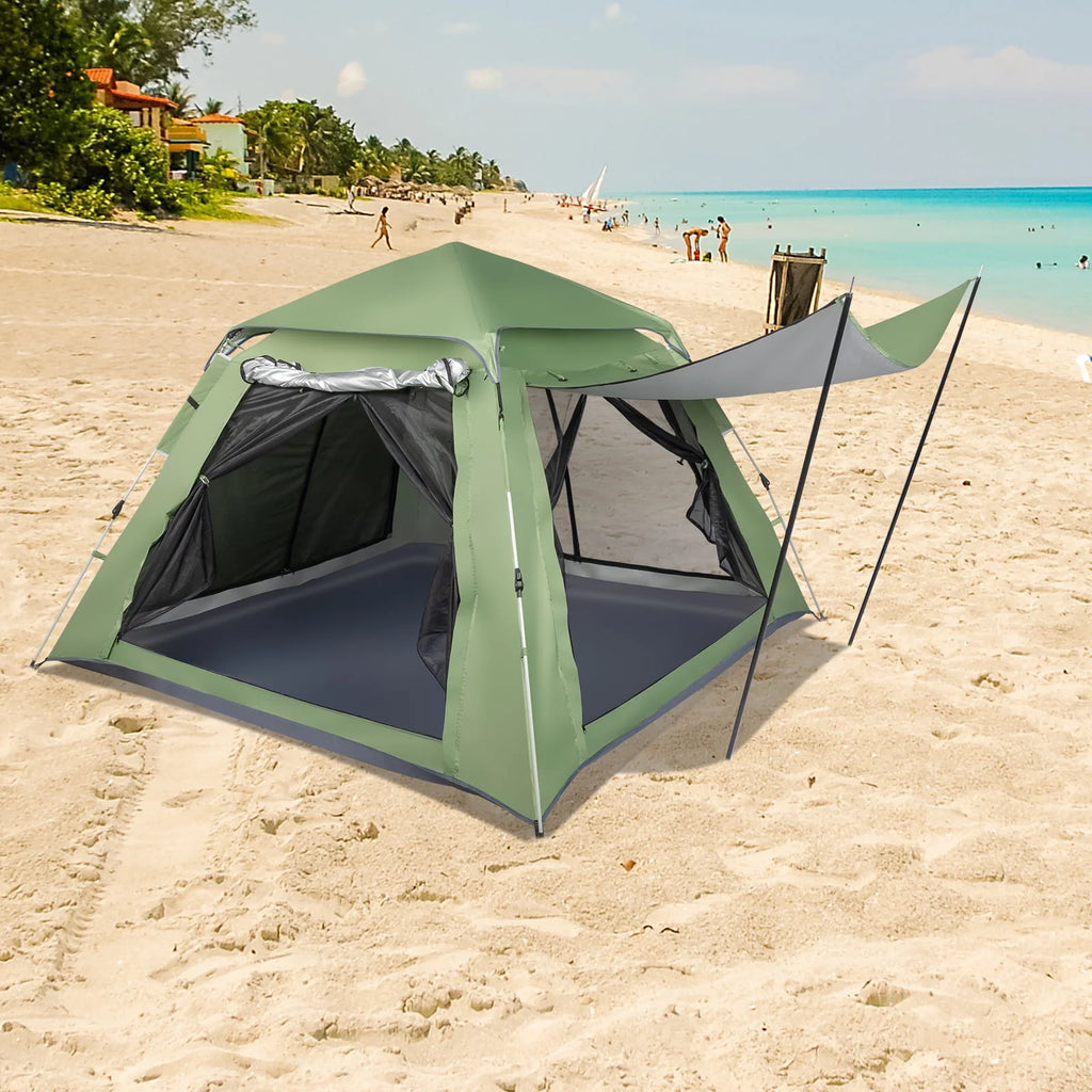Green Quick Open Camping Tent for 4 Person Z832