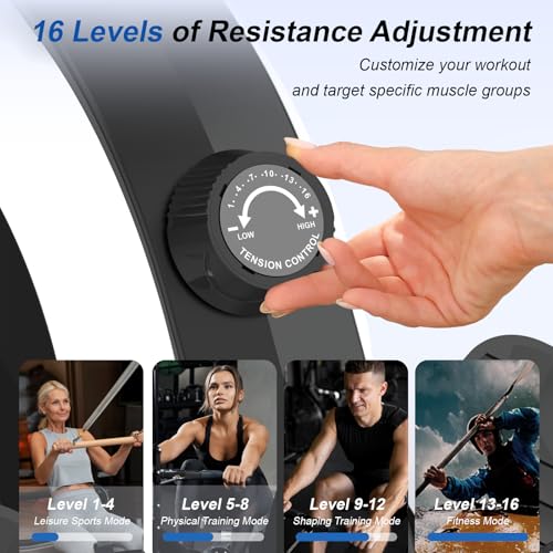 Magnetic Rowing Machine with 16 Levels Quiet Resistance X599757