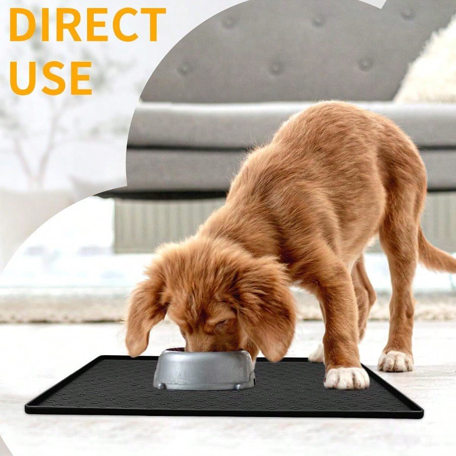 Black 31.5 23.6 Silicone Pet Placemat I9675
