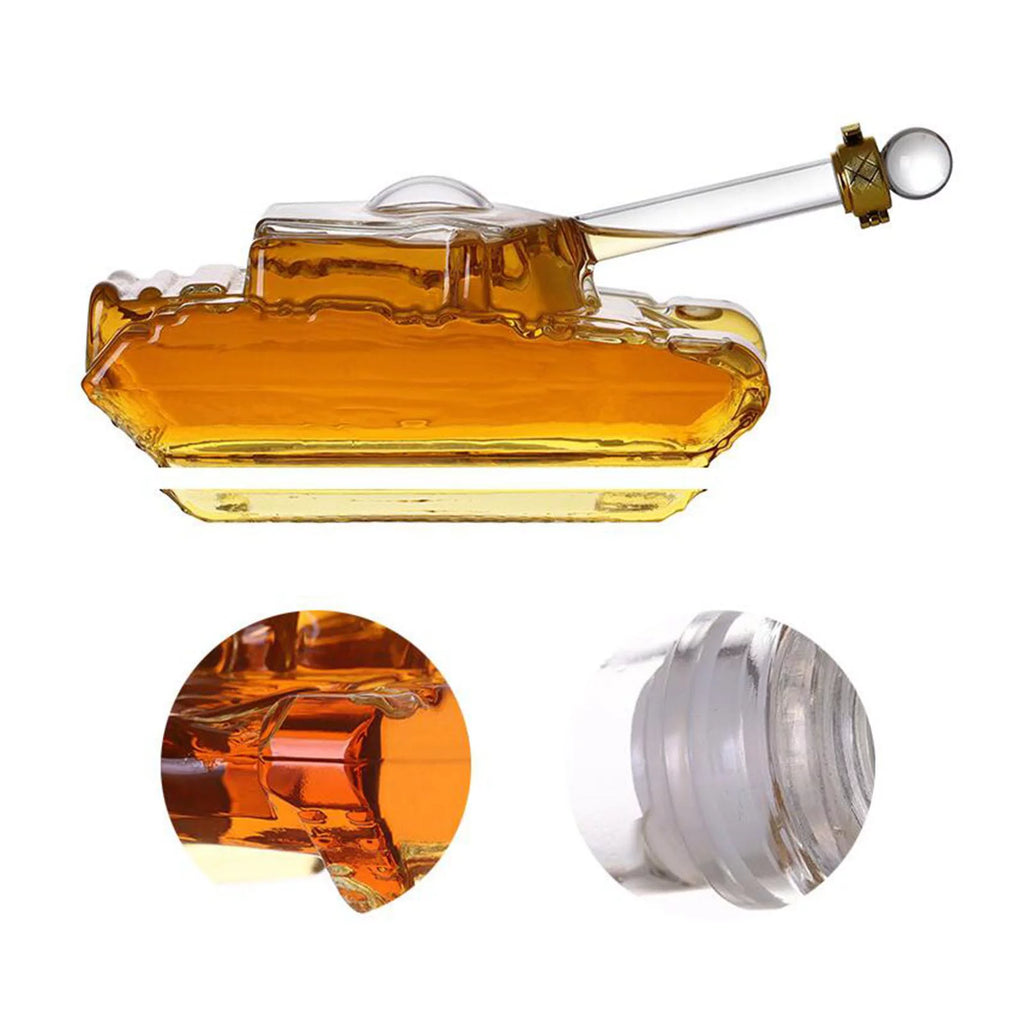 Tank Shaped Clear Decanter V982
