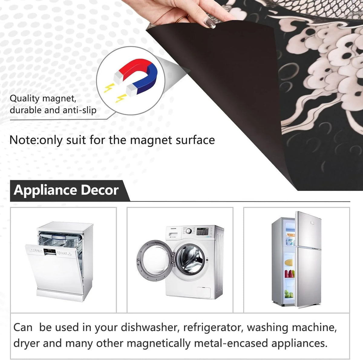 Magnetic Dishwasher Sticker 23in W x 26in H U3160