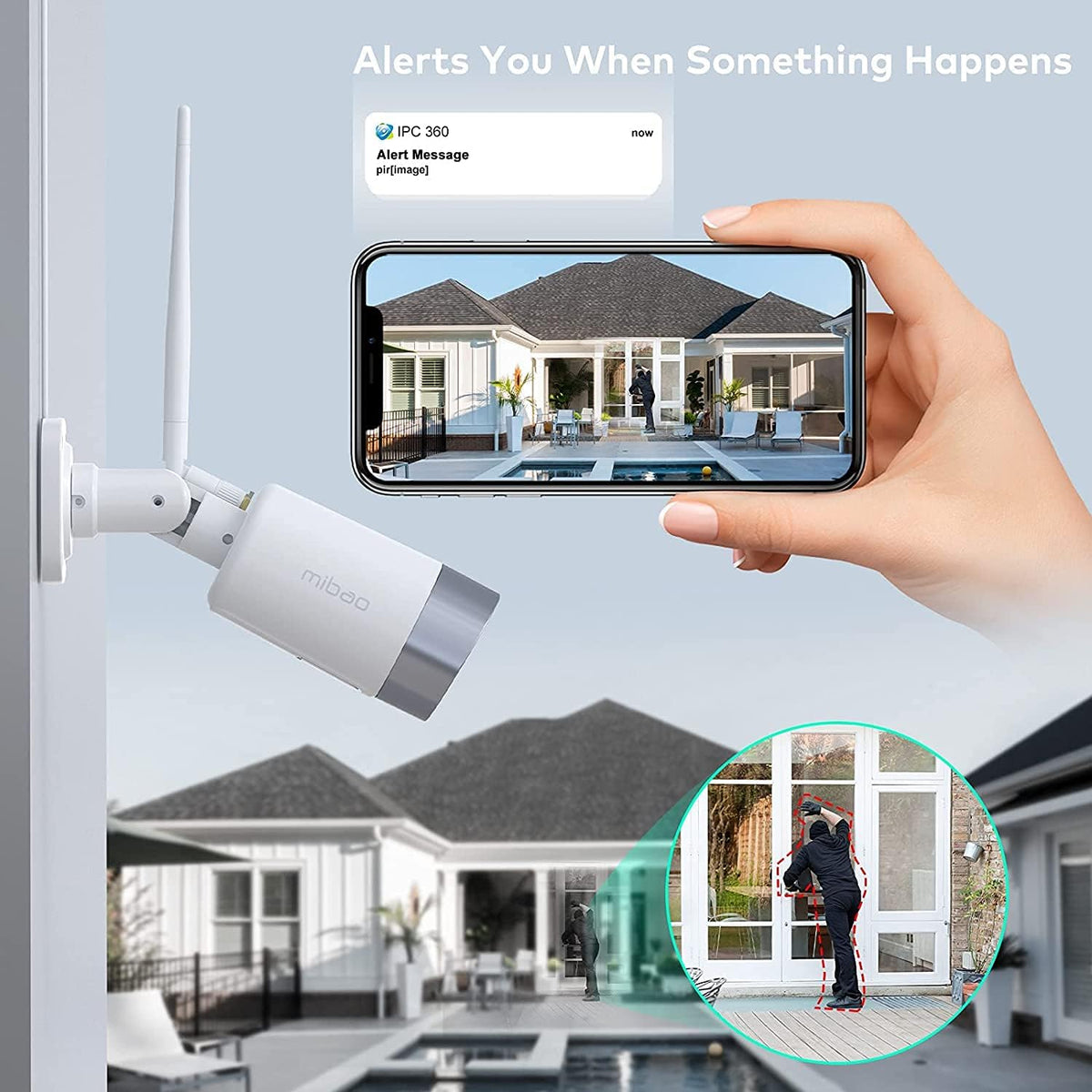 1080P WiFi Outdoor Security Cameras with Night Vision H590