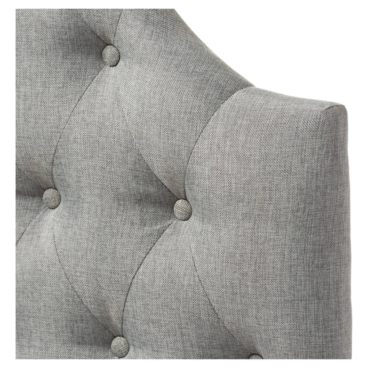 Grey Fabric Upholstered Twin Size Headboard Z15555