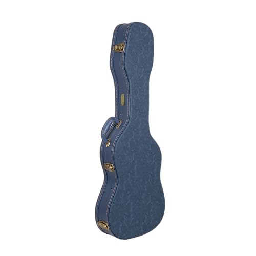 Carved Smoke Blue Wooden Hardshell Guitar Case I41974