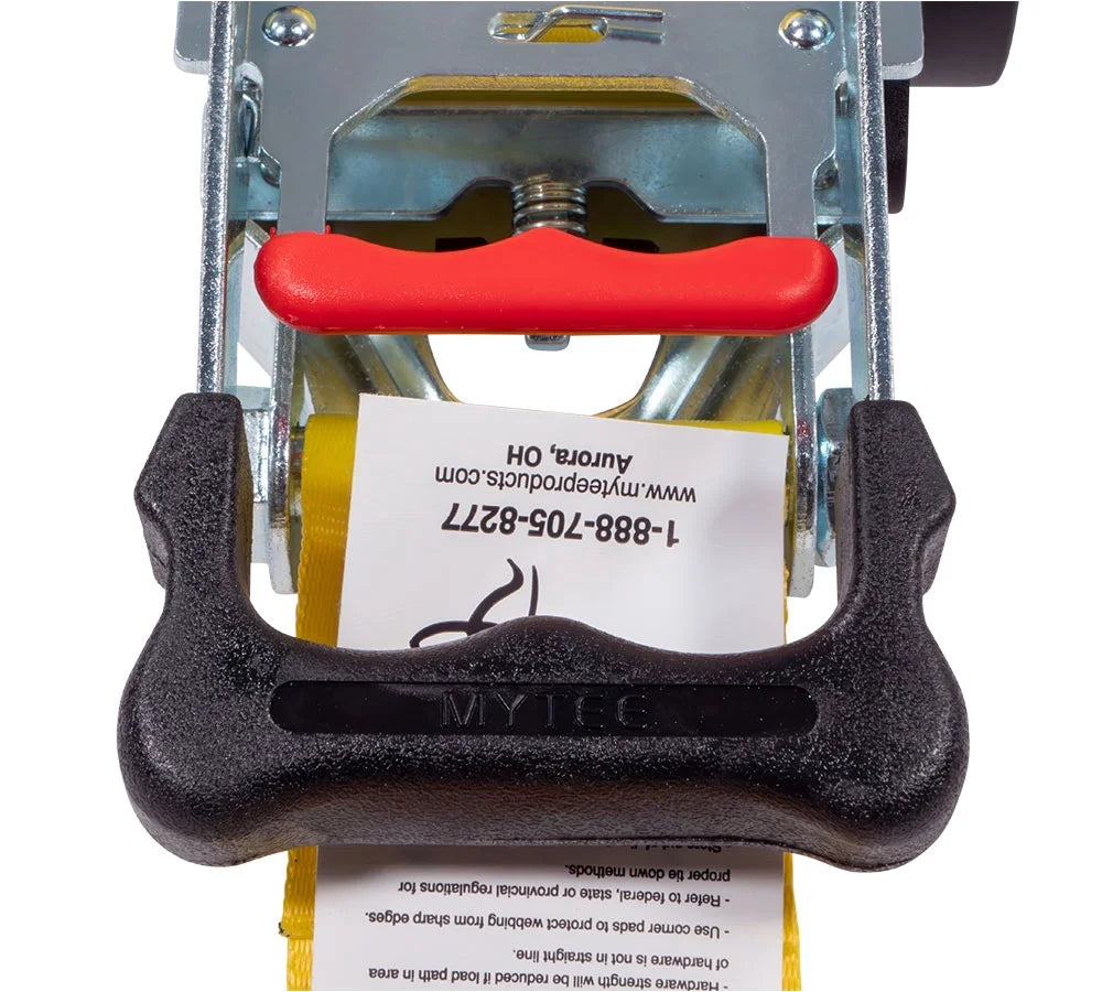 8 Pack 2" x 10' Retractable Ratchet Straps with Double J-Hook, 3,300 lbs Breaking Strength, Yellow I42358