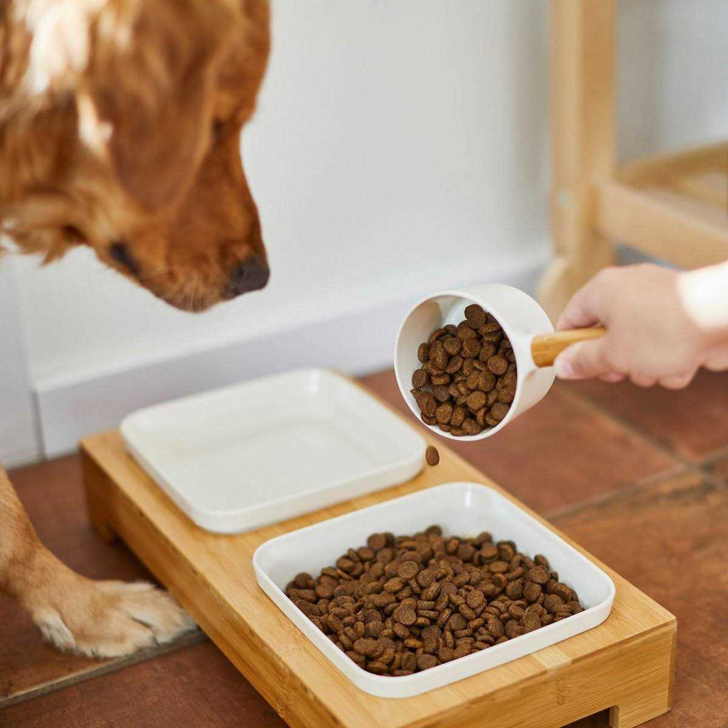 Melamine Dog & Cat Food Scoop with Bamboo Handle G76393