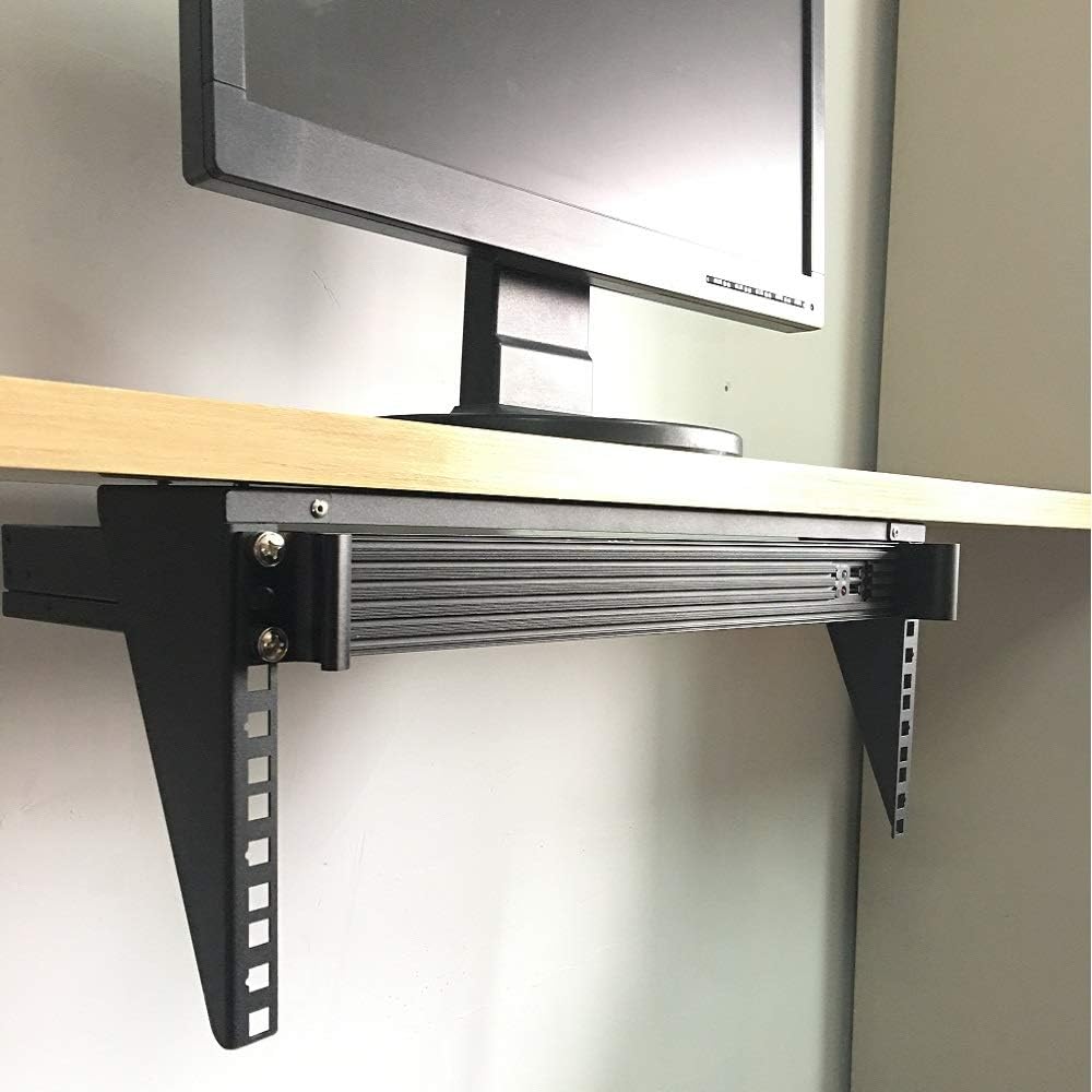 2 Pack 1U Foldable 19 Inches Cold Rolled Steel Vertical Wall Mount Rack Including Hardware F4196