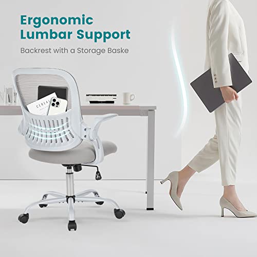 Ergonomic Mid-Back Swivel Desk Chair with Wheels Q37082