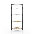 Sand Black 4-Shelf Corner Bookcase E7771