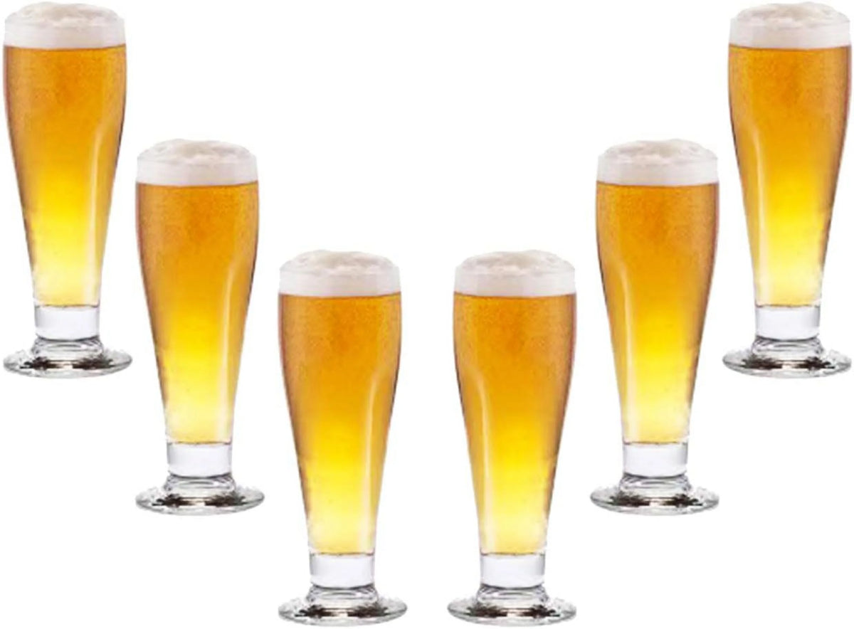 Clear 10.5 Oz Pilsner Glasses Set of 6 Q512