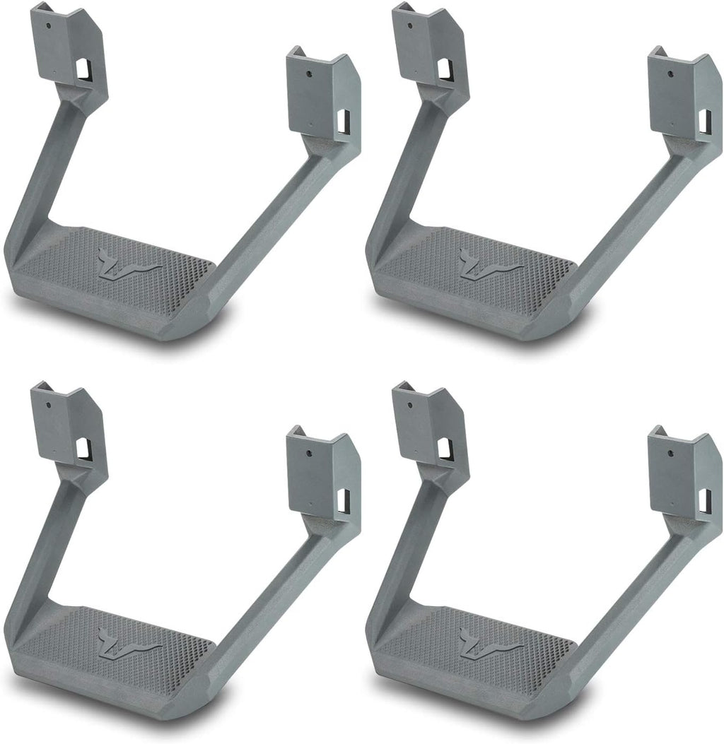 Black Powder Coated Side Step Set, 2 Pieces (1 Pair), Includes Mounting Brackets U965