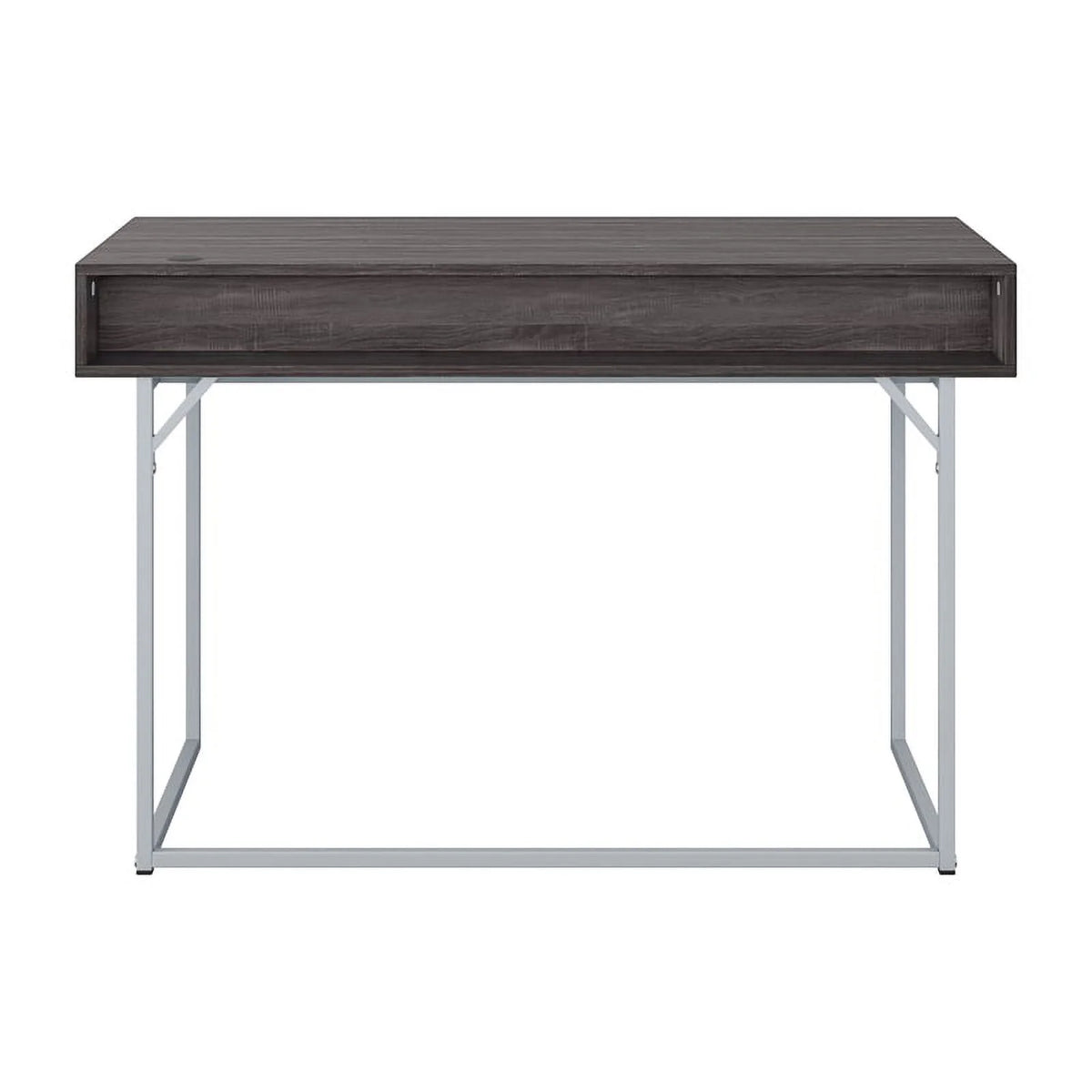 Modern Single Drawer Gray Wood Grain Finish Desk C25113