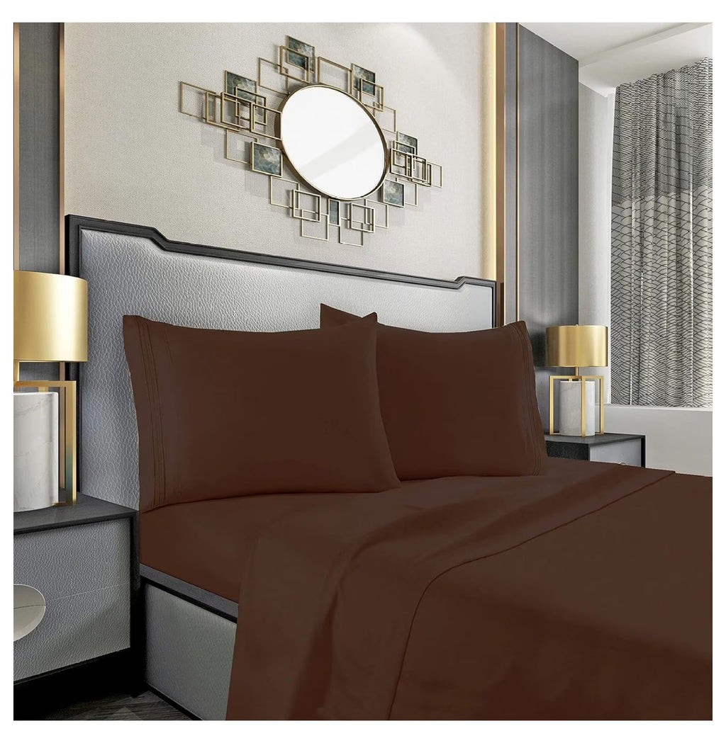 King 4 Piece Sheet Set with Pillowcases, Deep Pocket V306513