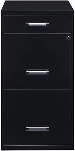 Black 3 Metal Organizer Pencil Drawer Vertical File Cabinet O1940