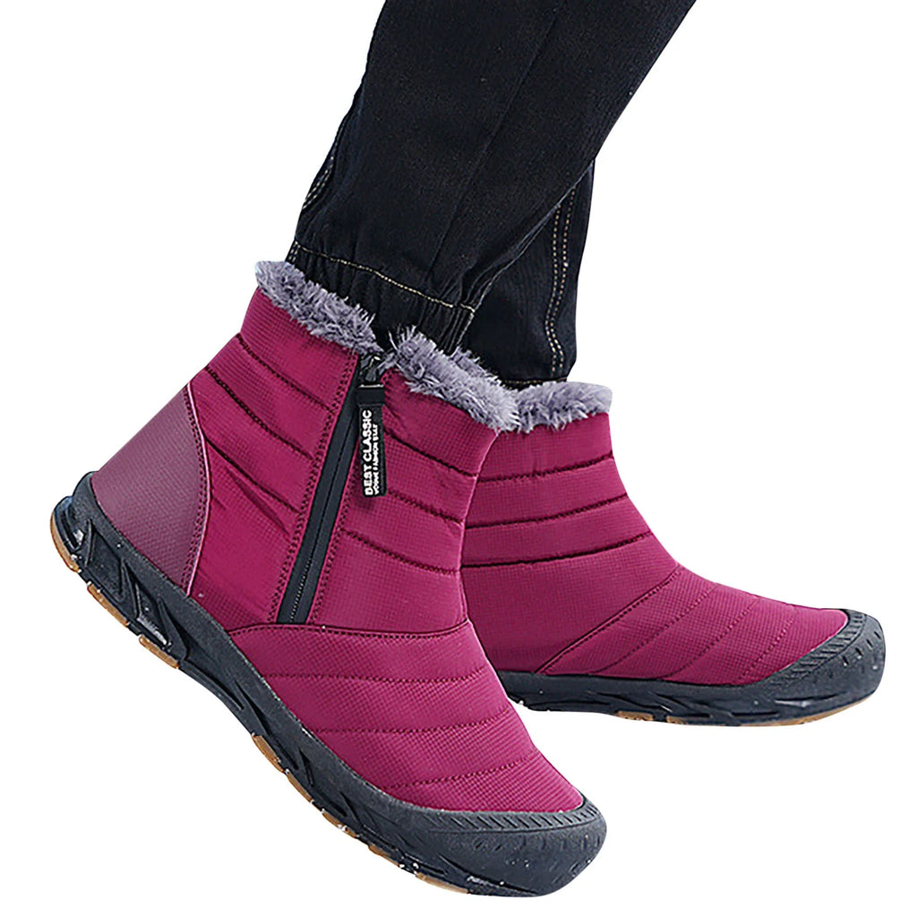 Large Size Couple Outdoor Solid High Top Snow Boots Non Slip Water Proof Warm Cotton Boots M9314