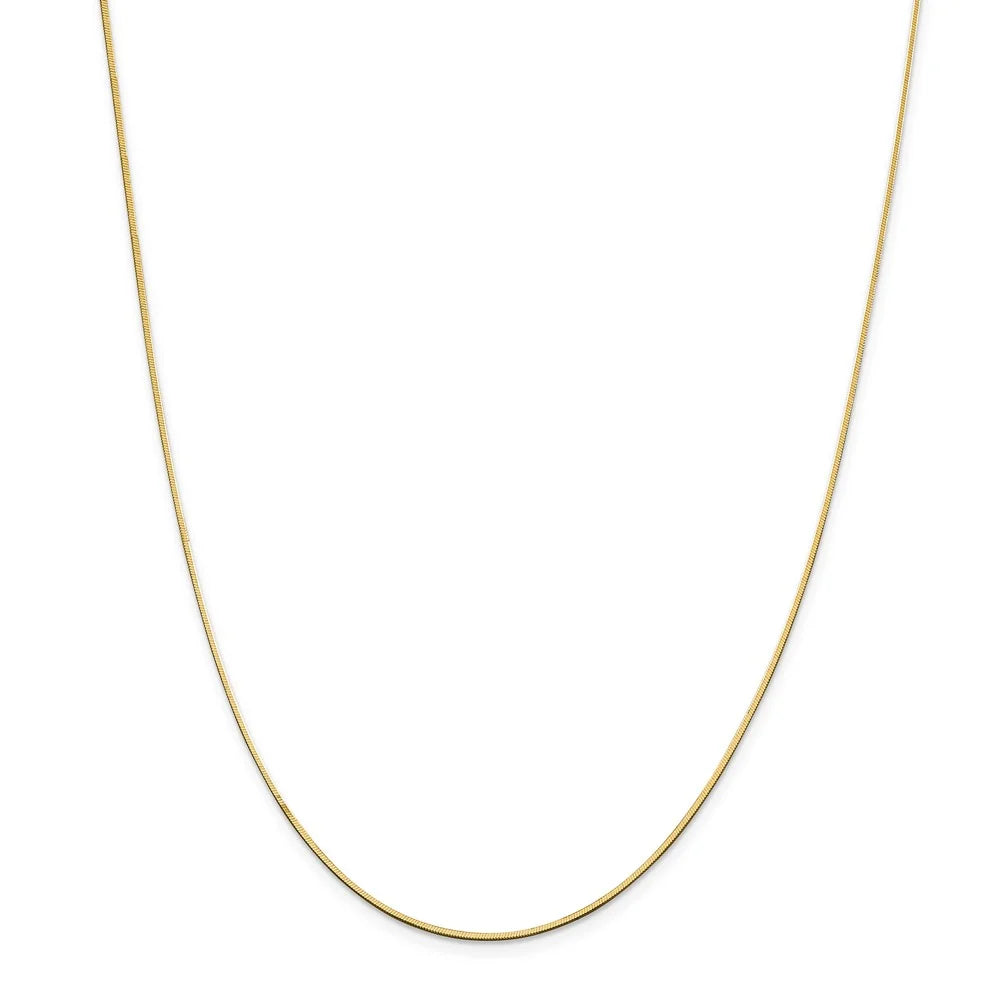 14kt Yellow Gold 16 inch Octagonal Snake Chain Z452