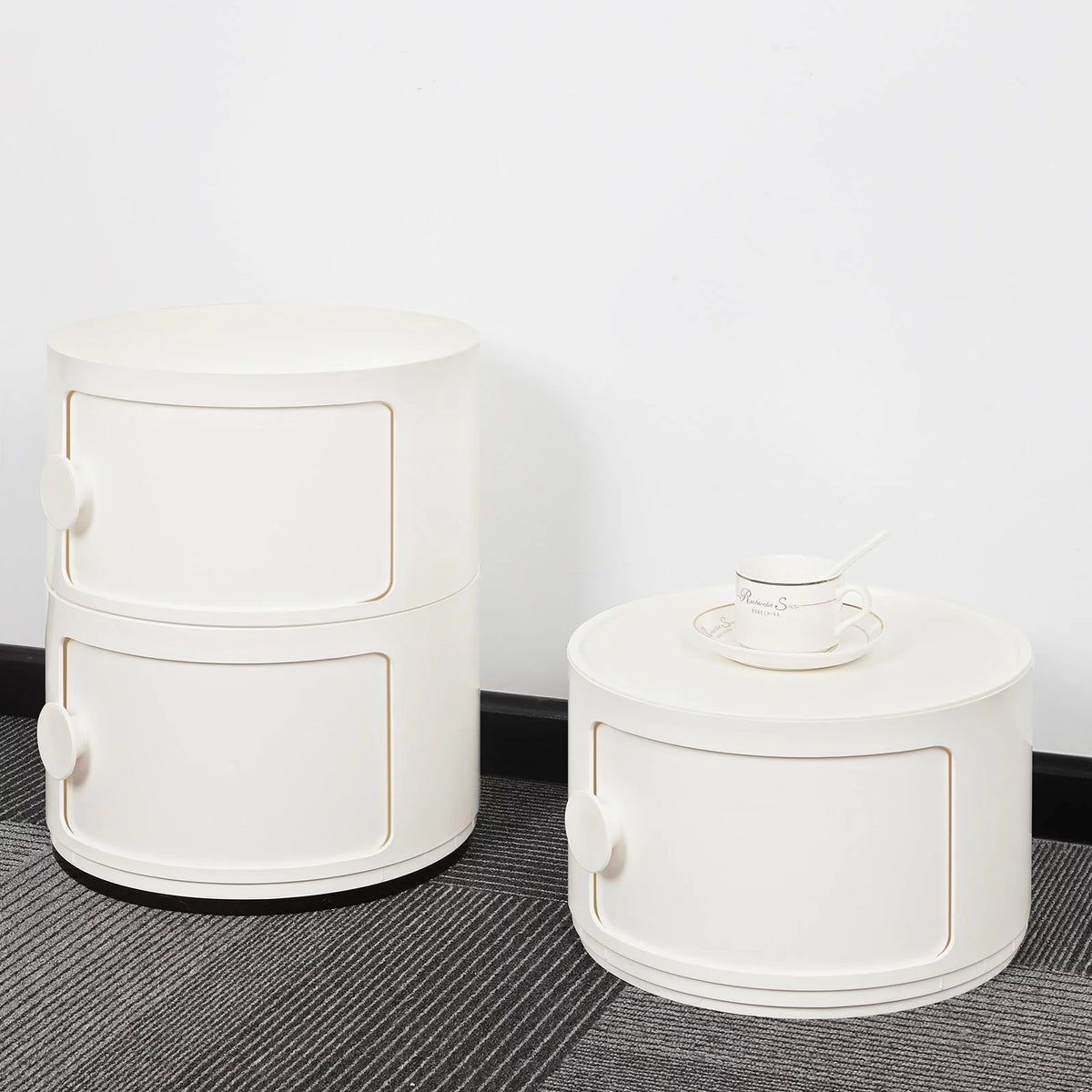 Beige 4 Tier Stackable Storage Organizer O360