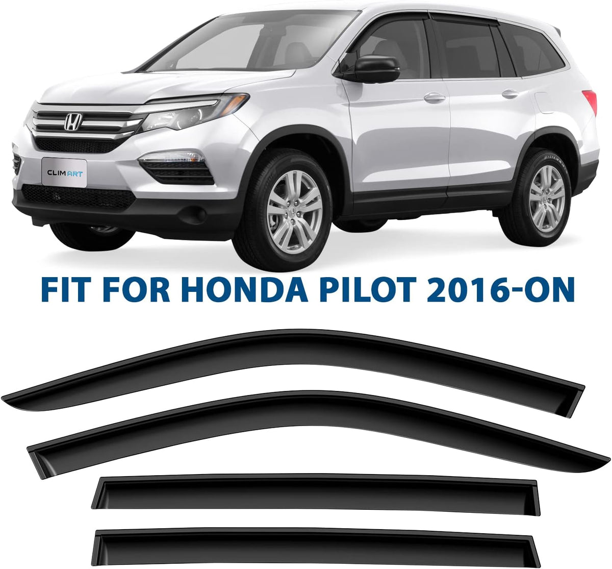 4pcs Rain Guards for Honda Pilot 2016-2022 D90306