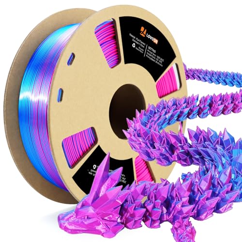 3D Printer Filament Tricolor PLA Filament 1.75mm Silk Rainbow Filament Green-Red-Blue 2.2lbs/Spool K783739