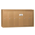 Brass Vertical Mailbox, 6 Doors L435352