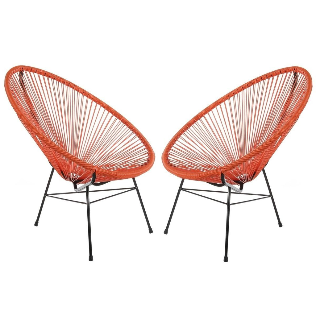 Black Acapulco Lounge Chair Set of 2 H8658