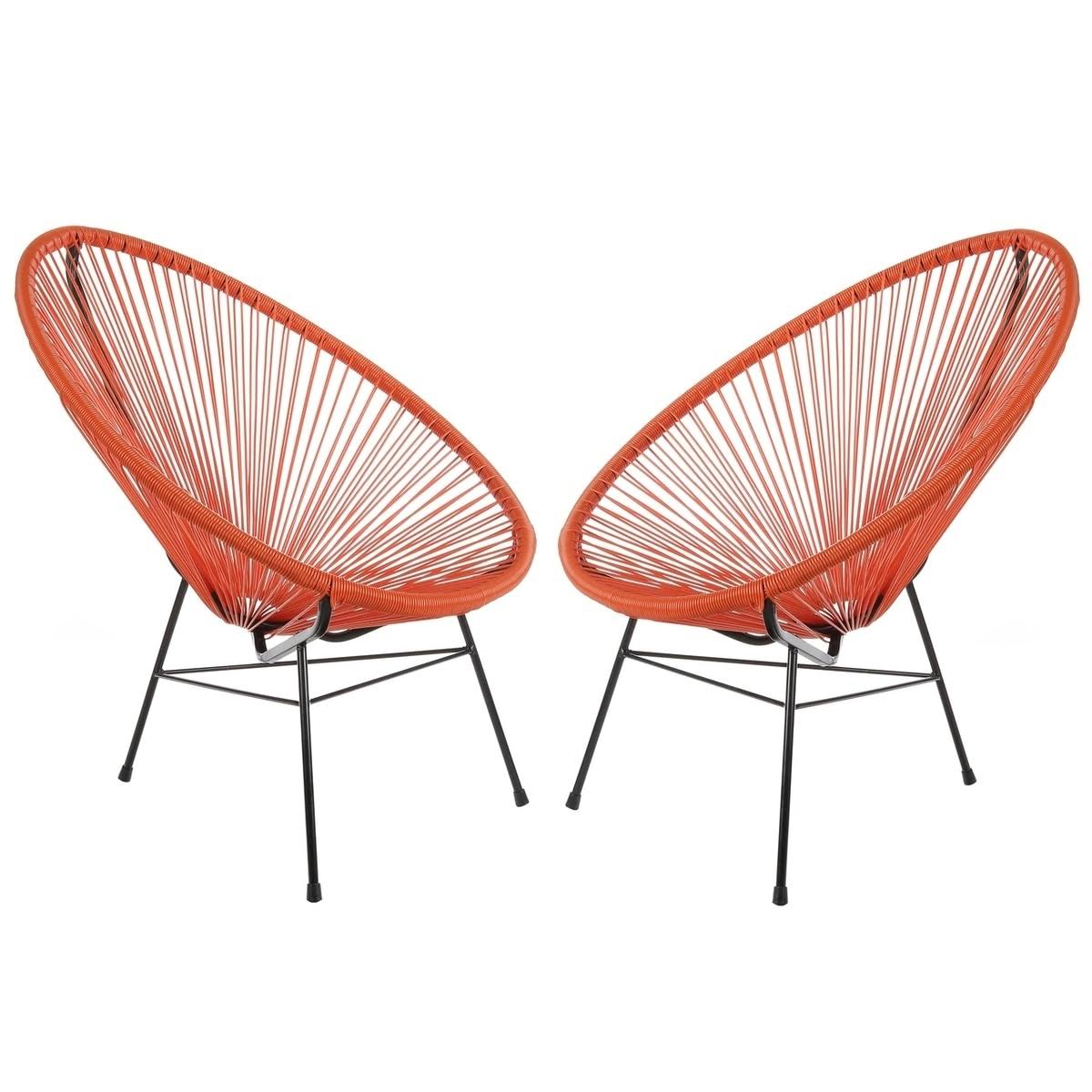 Black Acapulco Lounge Chair Set of 2 H8658