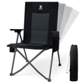 Lightweight Folding Reclining Camping Chair with Adjustable Back Black G280