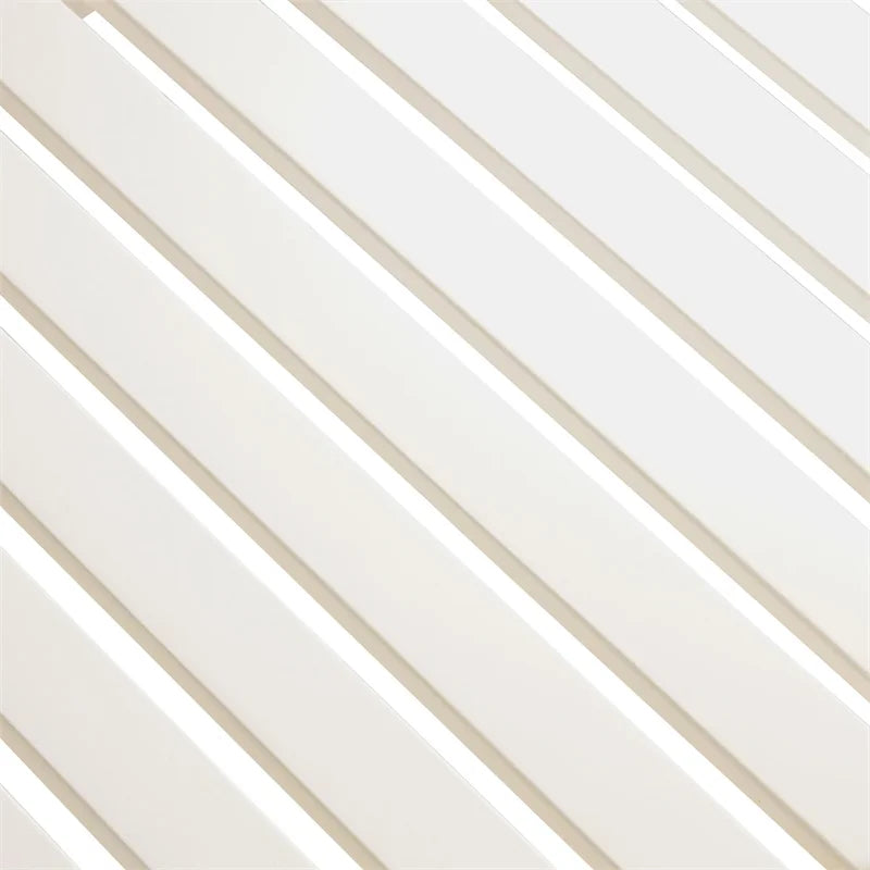Outdoor Wooden Coffee Table with Slatted Top in White W19933