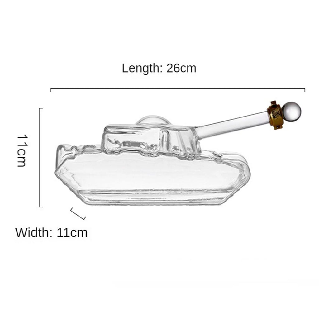 Tank Shaped Clear Decanter V982