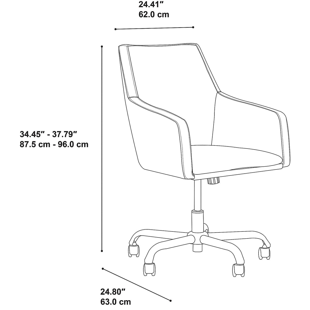White Leather Box Chair E3339
