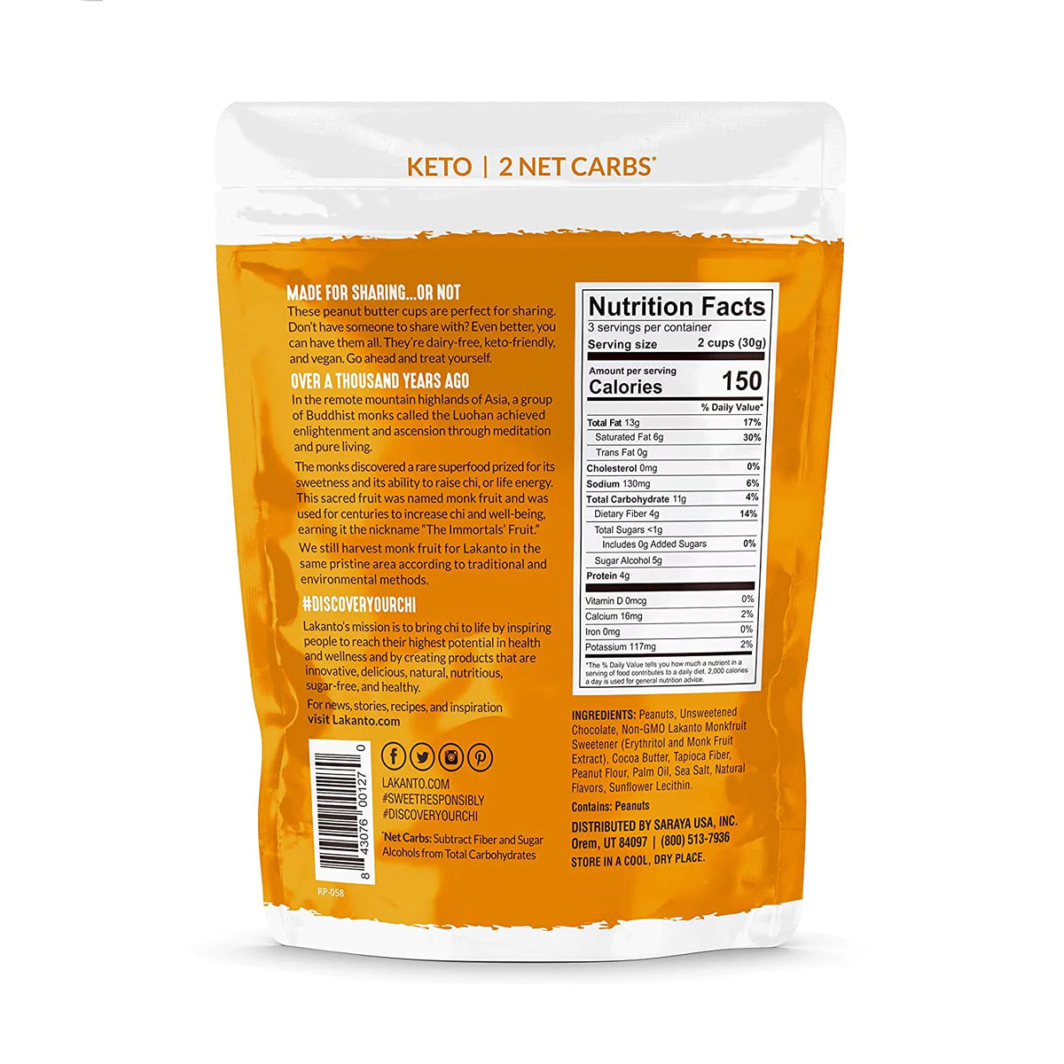 Dark Chocolate Peanut Butter Cups 3.17 oz M244