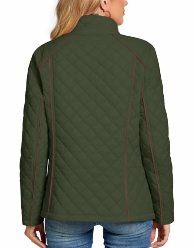 Lightweight Full Zip Diamond Quilted Coat S995365