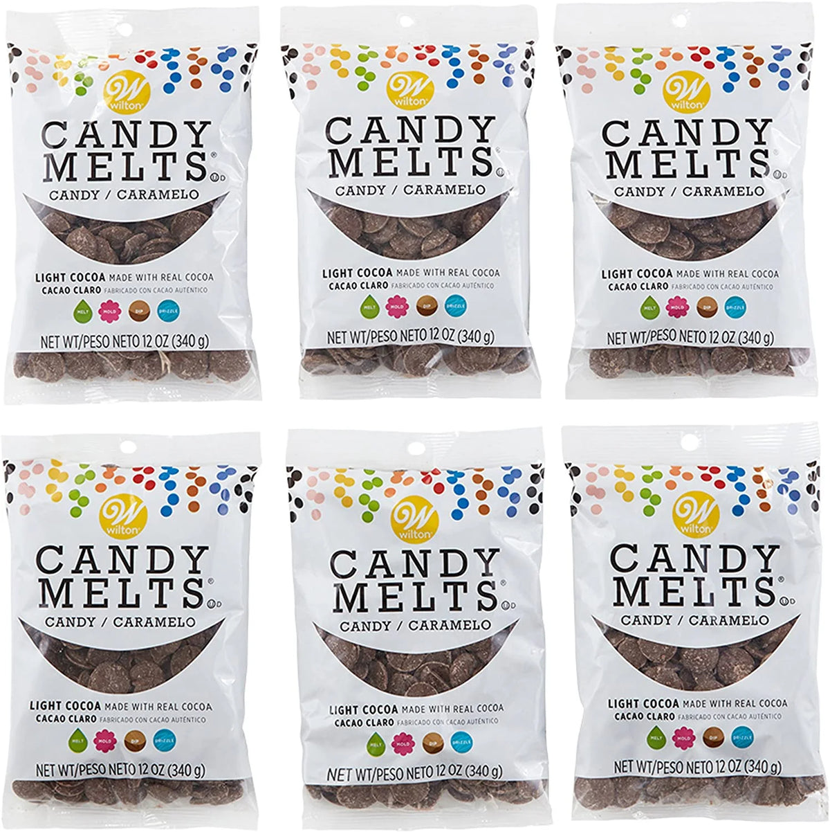 12 oz Light Cocoa Candy Melts, 6-Count K94620
