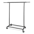 Black Rolling Clothing Garment Rack with Lockable Wheels V845034