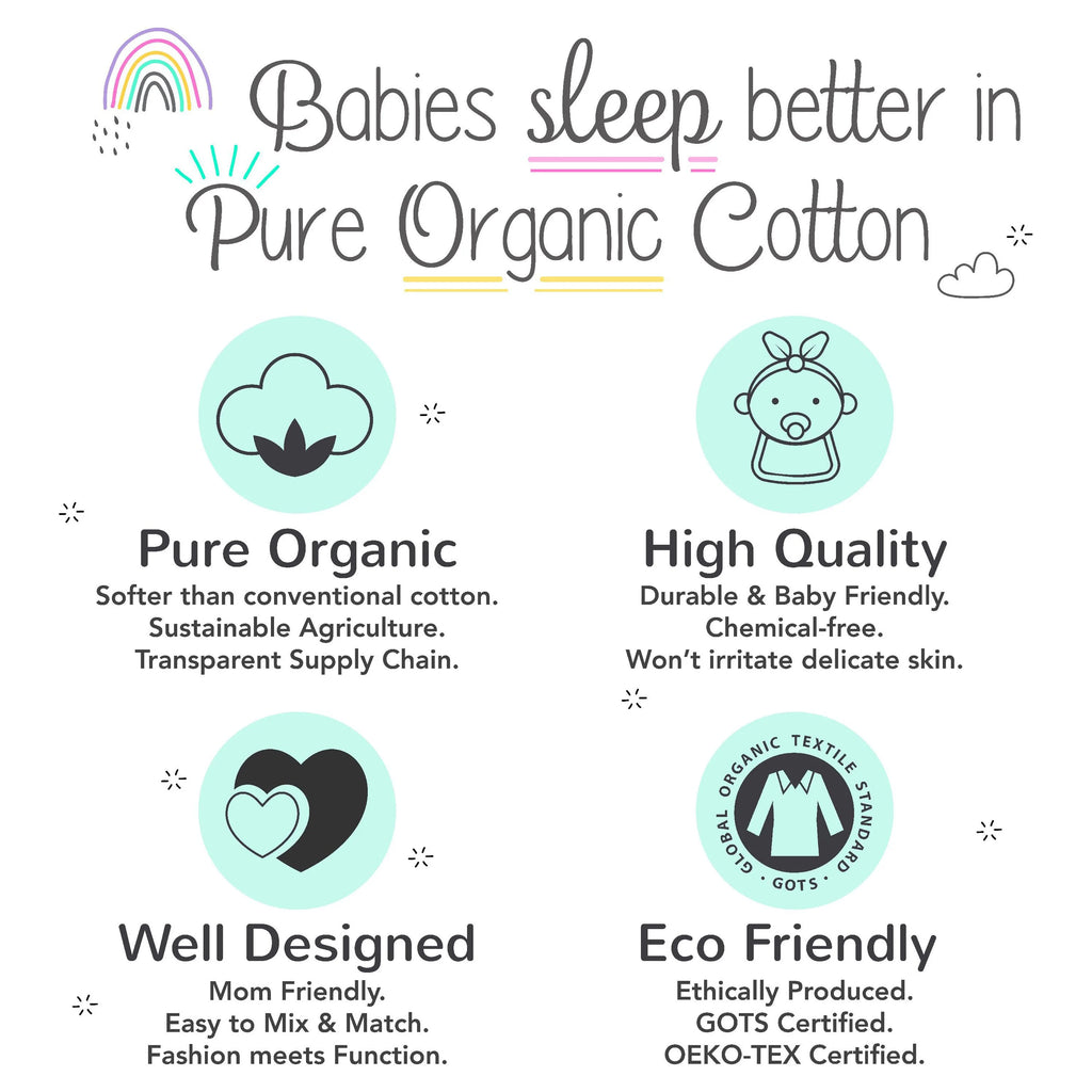 3 Pc Organic Cotton Crib Bedding Set I684909