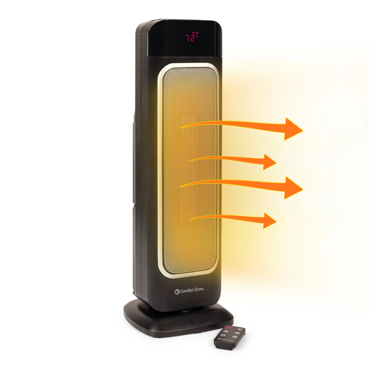 1500 Watt 29" Oscillating Digital Tower Heater with Remote, Adjustable Thermostat, Black I78150