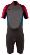 Red Youth Back Zip Short Sleeve Spring Suit Wet Suit M525