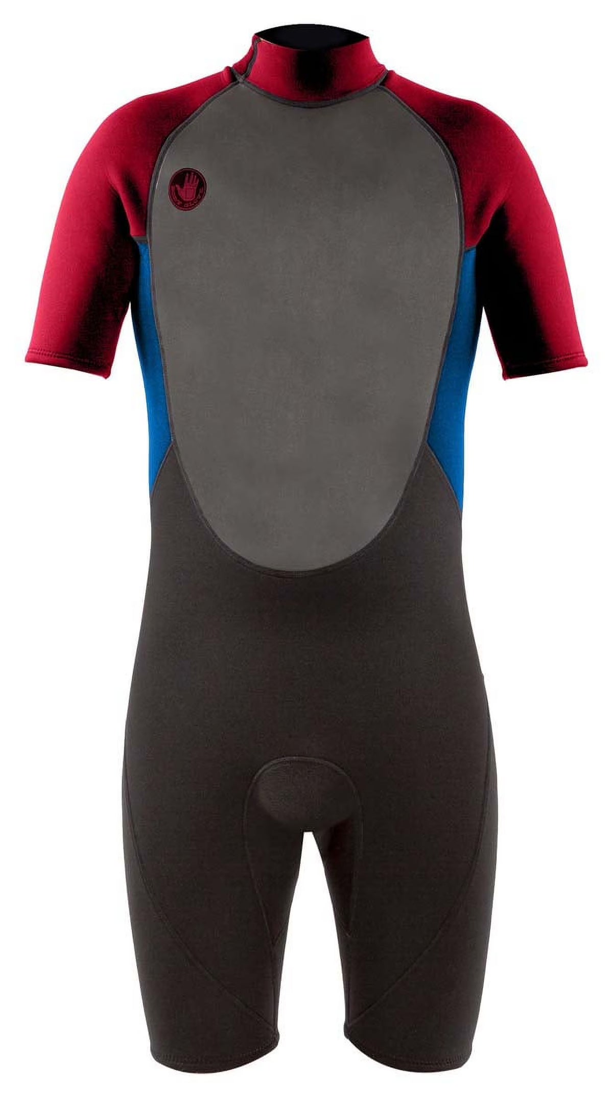 Red Youth Back Zip Short Sleeve Spring Suit Wet Suit M525