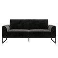 Velvet Black Metal Coil Futon V6417