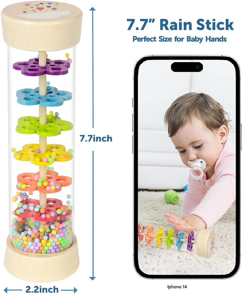 7.7” Wooden Rainmaker Montessori Toys D803