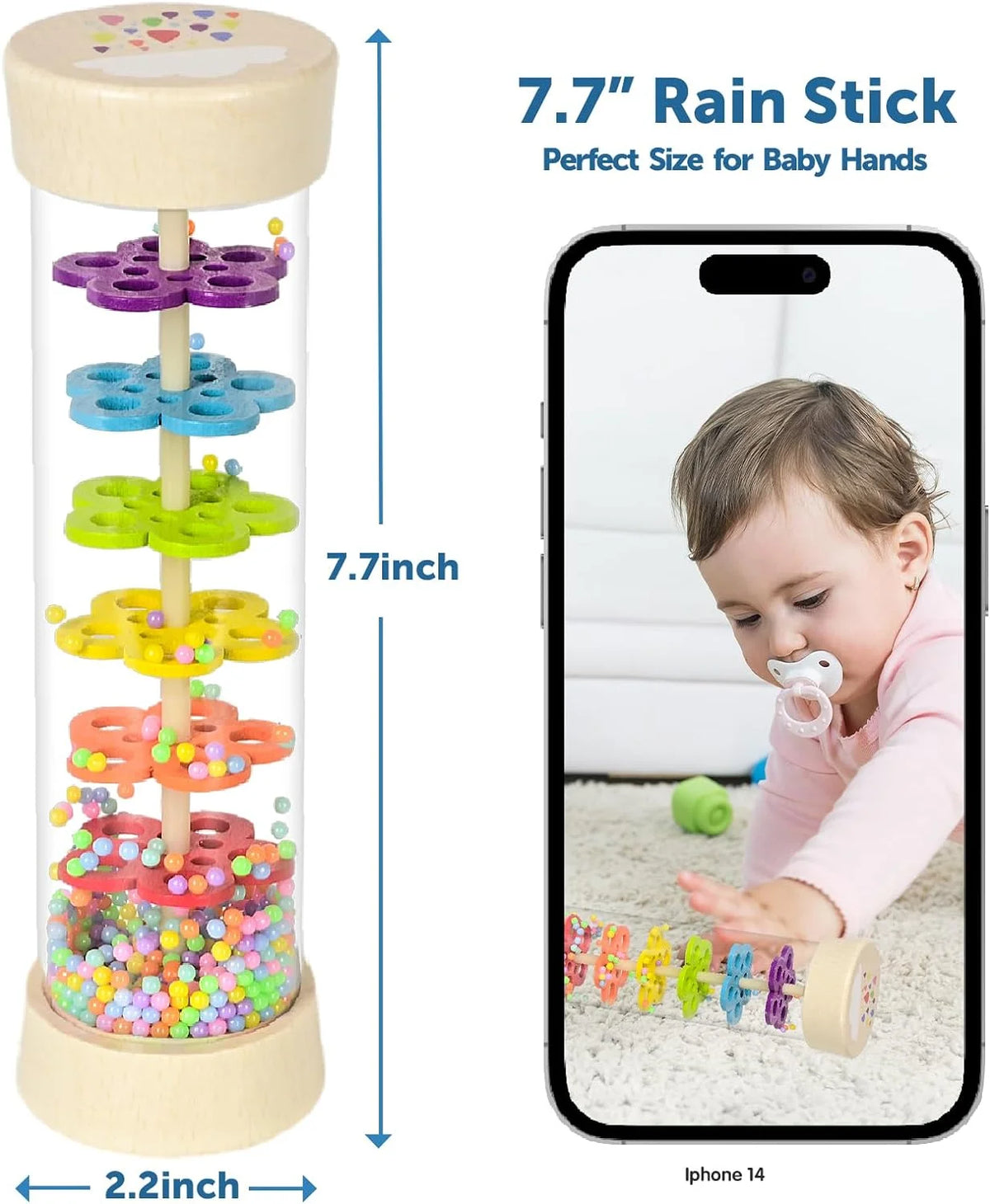 7.7” Wooden Rainmaker Montessori Toys D803