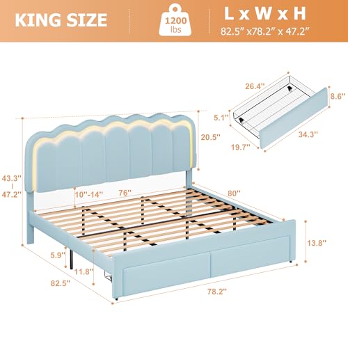 Beige Velvet Twin Upholstered Platform Bed with Storage Drawer I731112