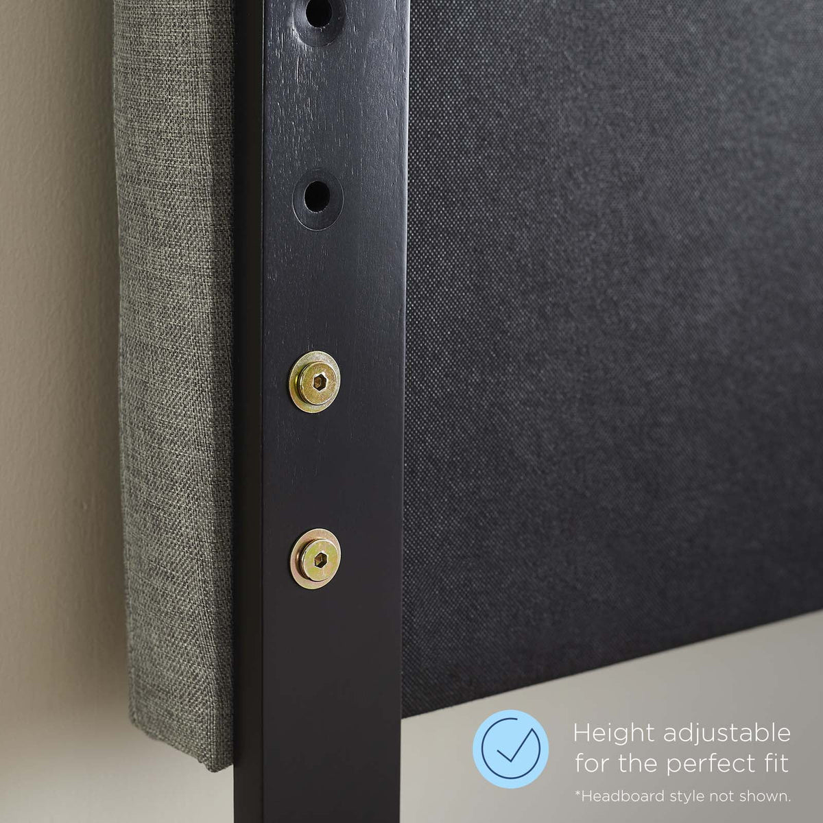 Black Wood Queen Size Headboard S947