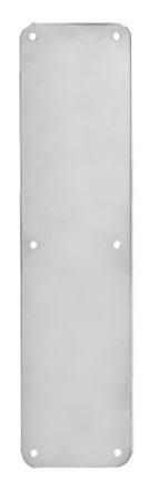 Satin Chrome Push Plate with Screw Holes E291