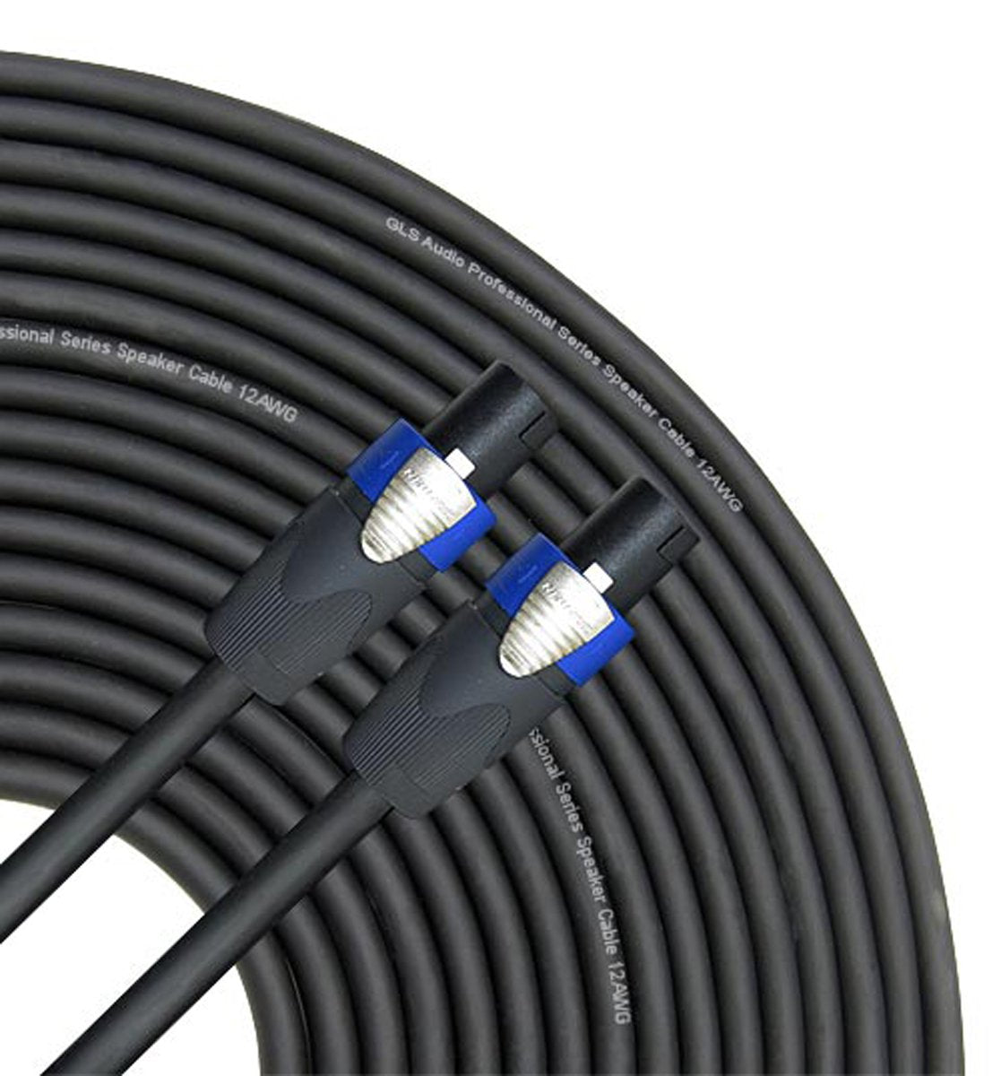 25 ft 12AWG 4 Conductor Speaker Cable Speakon to Speakon Black T711934