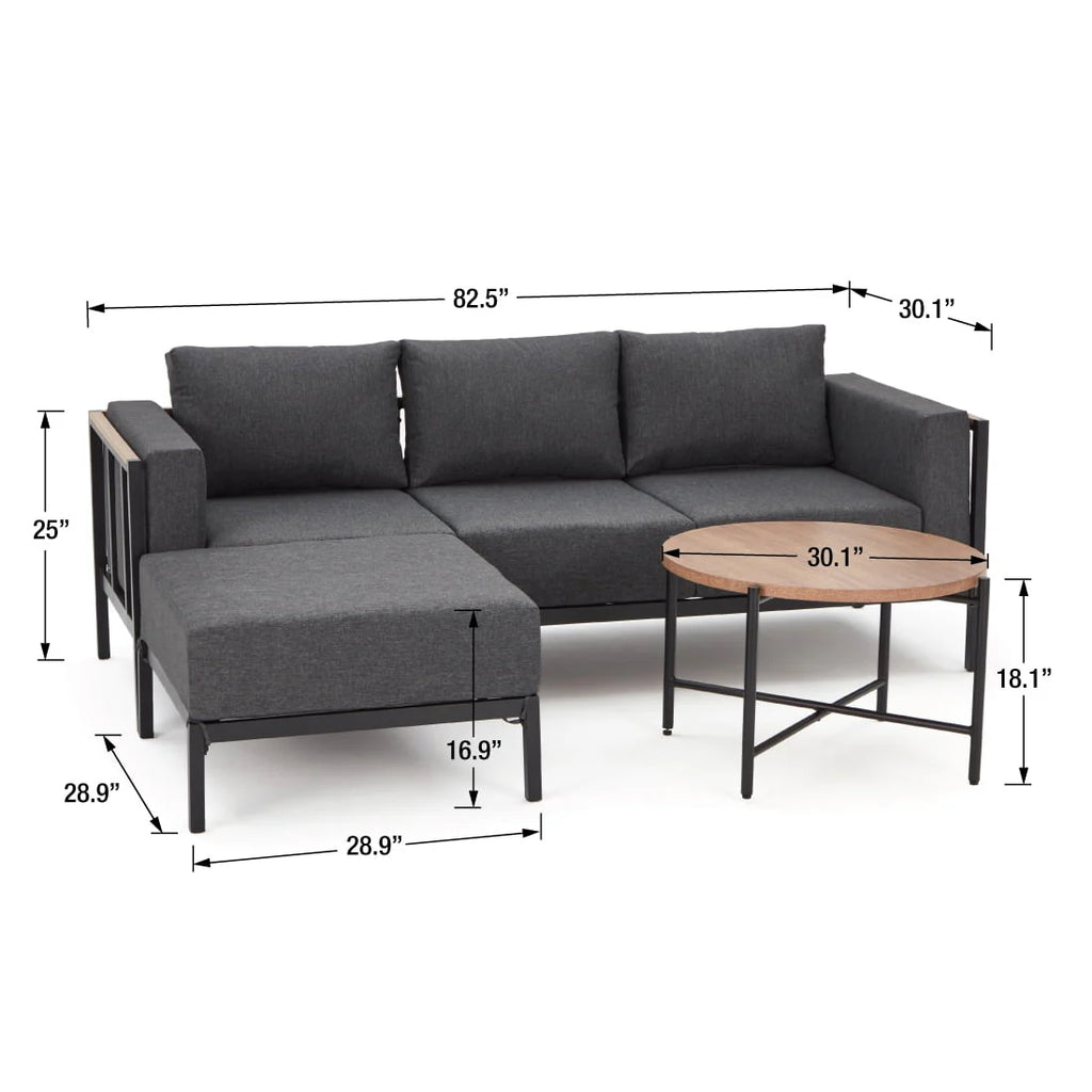 4 Piece Thick Cushion Sectional Set R3320