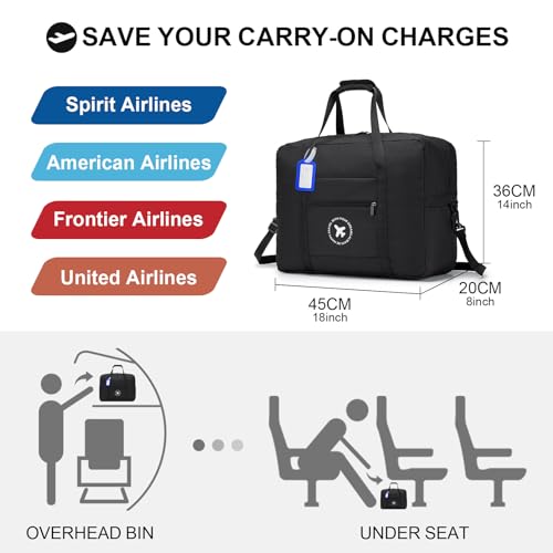 Black 18x14x8 Inch Travel Duffel Bag N380