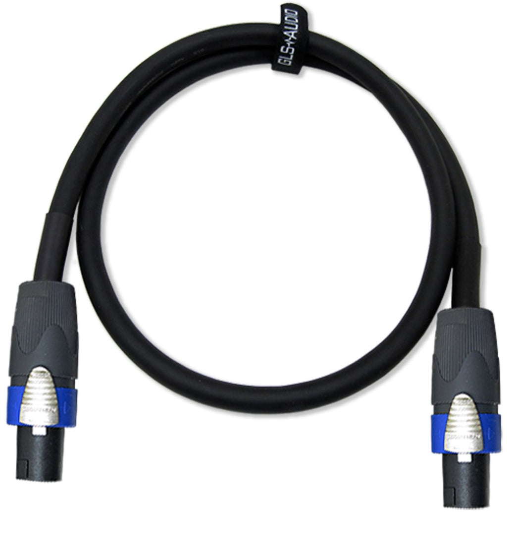 25 ft 12AWG 4 Conductor Speaker Cable Speakon to Speakon Black T711934