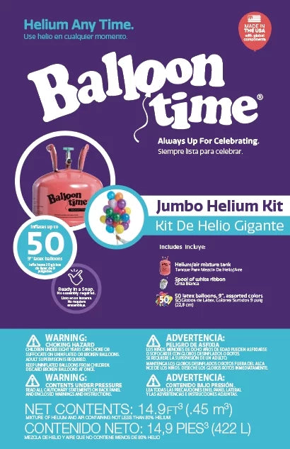 12in Helium Tank Kit with Latex Balloons Q261