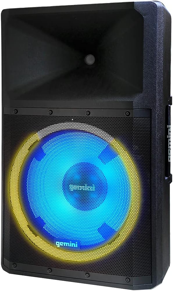 Bluetooth 2200W Peak Speaker with 15 Inch Woofer and LED Party Lights X294017